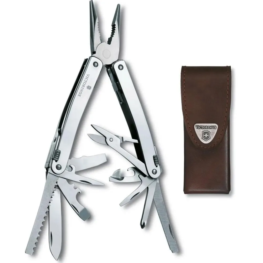 Online Accessoire Outillage Swisstool Spirit X + Etui Cuir Argent Vaisselle Camping