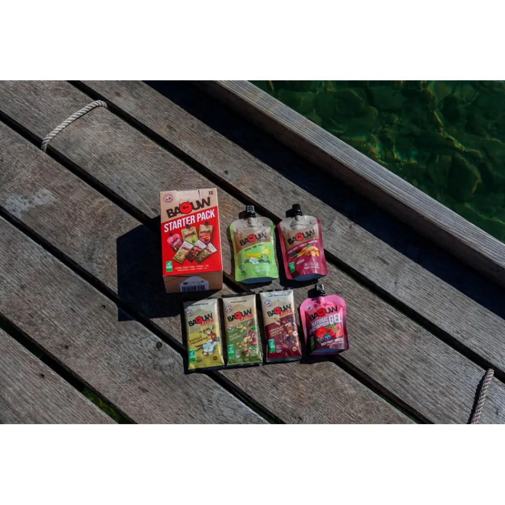 New Barre Energétique Starter Pack Bio 3 Barres 25g + 2 Compotes 90g + 1 Gel 85g Entrainement|Barre Énergétique