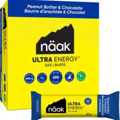 Entrainement|Barre Énergétique<Naak Barre Energétique Ultra Energy Bars Pack 50 g. x12 Peanut Butter Chocolate