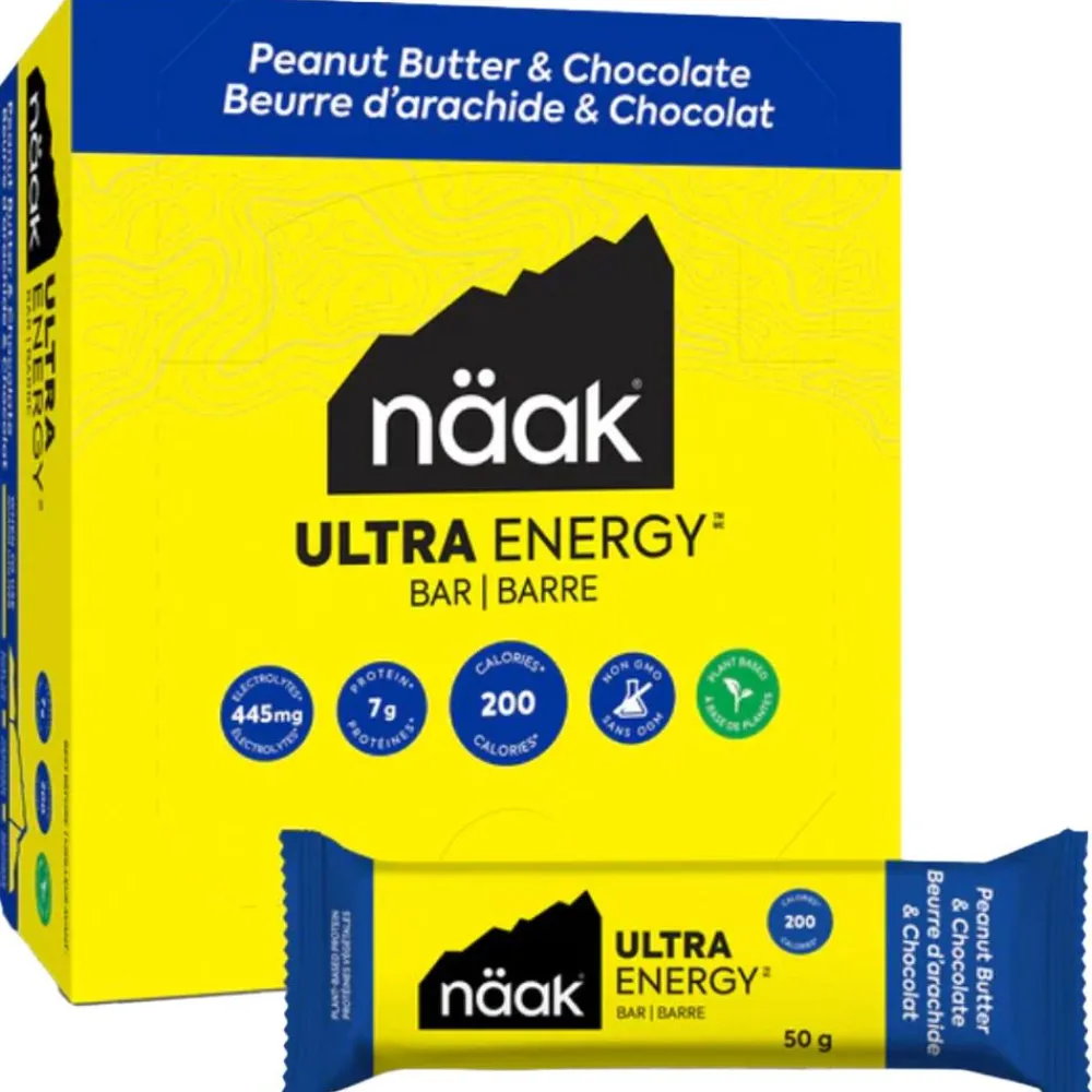 Entrainement|Barre Énergétique<Naak Barre Energétique Ultra Energy Bars Pack 50 g. x12 Peanut Butter Chocolate