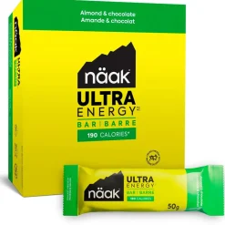 Hot Barre Energétique Ultra Energy Bars Pack 50 g. x12 Amande & Chocolat Entrainement|Barre Énergétique