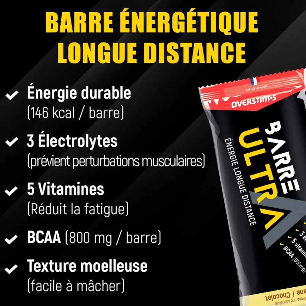 Hot Barre Energétique Ultra Bar 40 g. Banane & Chocolat Entrainement|Barre Énergétique