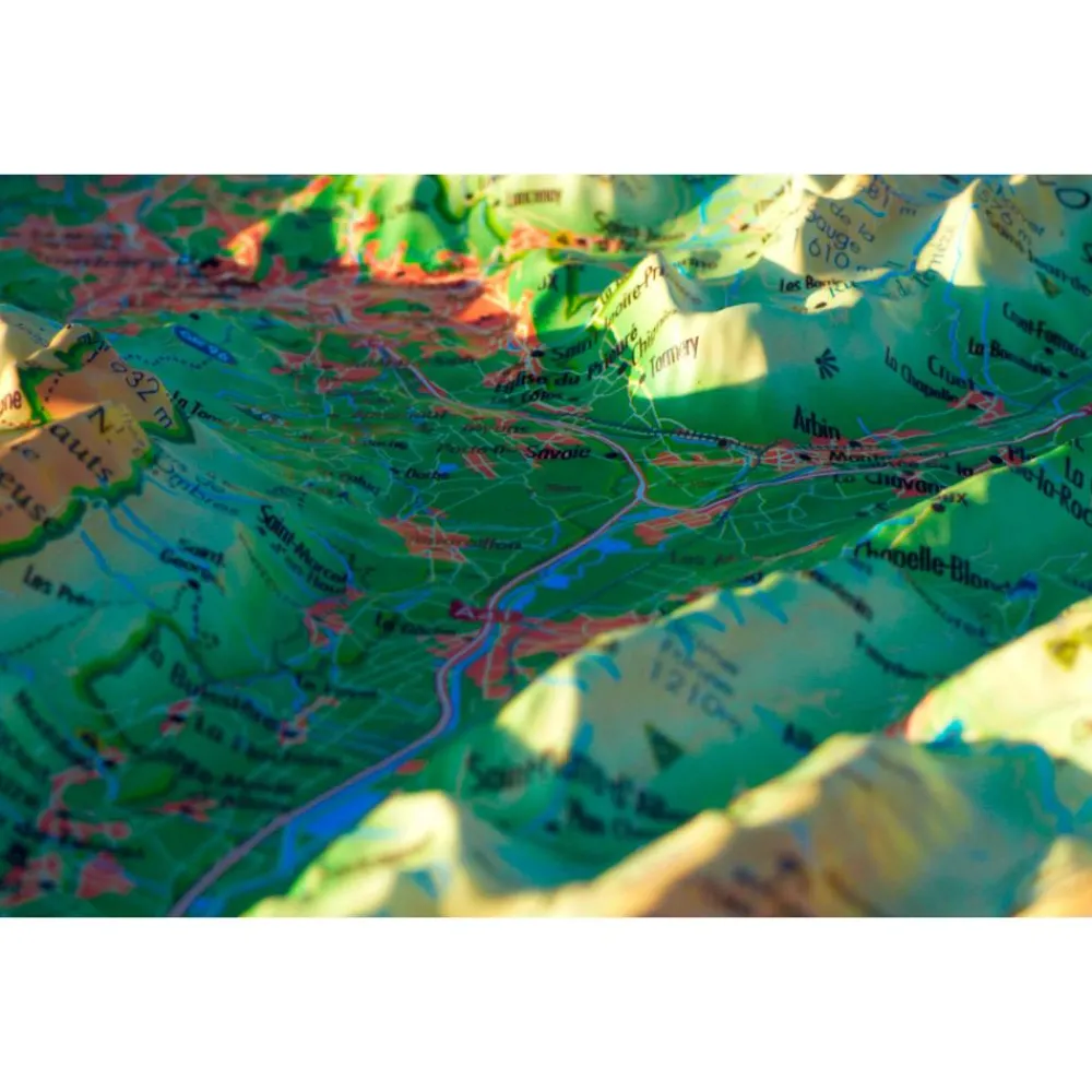 Carte 3D<3DMAP Bauges-Belledonne-Chartreuse + Cadre