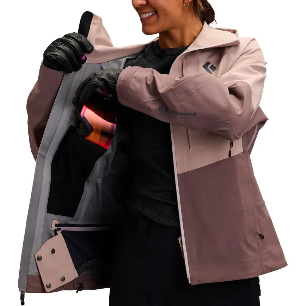 Hot Blouson Ski W Recon Stretch Shell Pale Mauve Dark Mauve Femme Veste De Ski Femme|Veste De Ski
