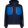 Outlet Blouson Ski Man Jacket Zip Hood Black Blue Homme Veste De Ski Homme|Veste De Ski