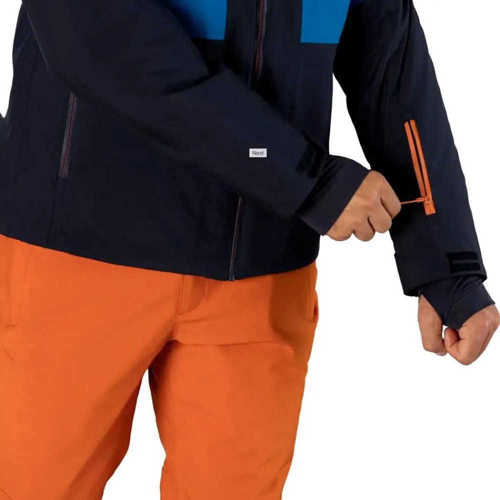 Outlet Blouson Ski Man Jacket Zip Hood Black Blue Homme Veste De Ski Homme|Veste De Ski
