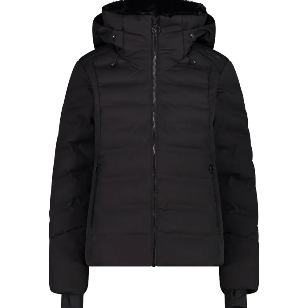 Online Blouson Ski Woman Jacket Fix Hood Nero Femme Veste De Ski Femme|Veste De Ski