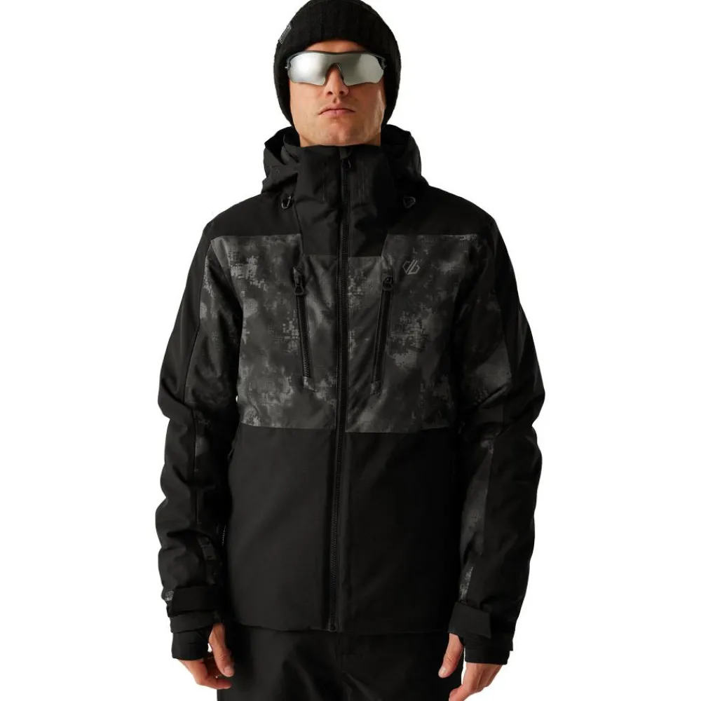 Veste De Ski|Veste De Ski Homme<DARE2B Blouson Ski Baseplate III Jacket Black Iron Gate Distressed Print