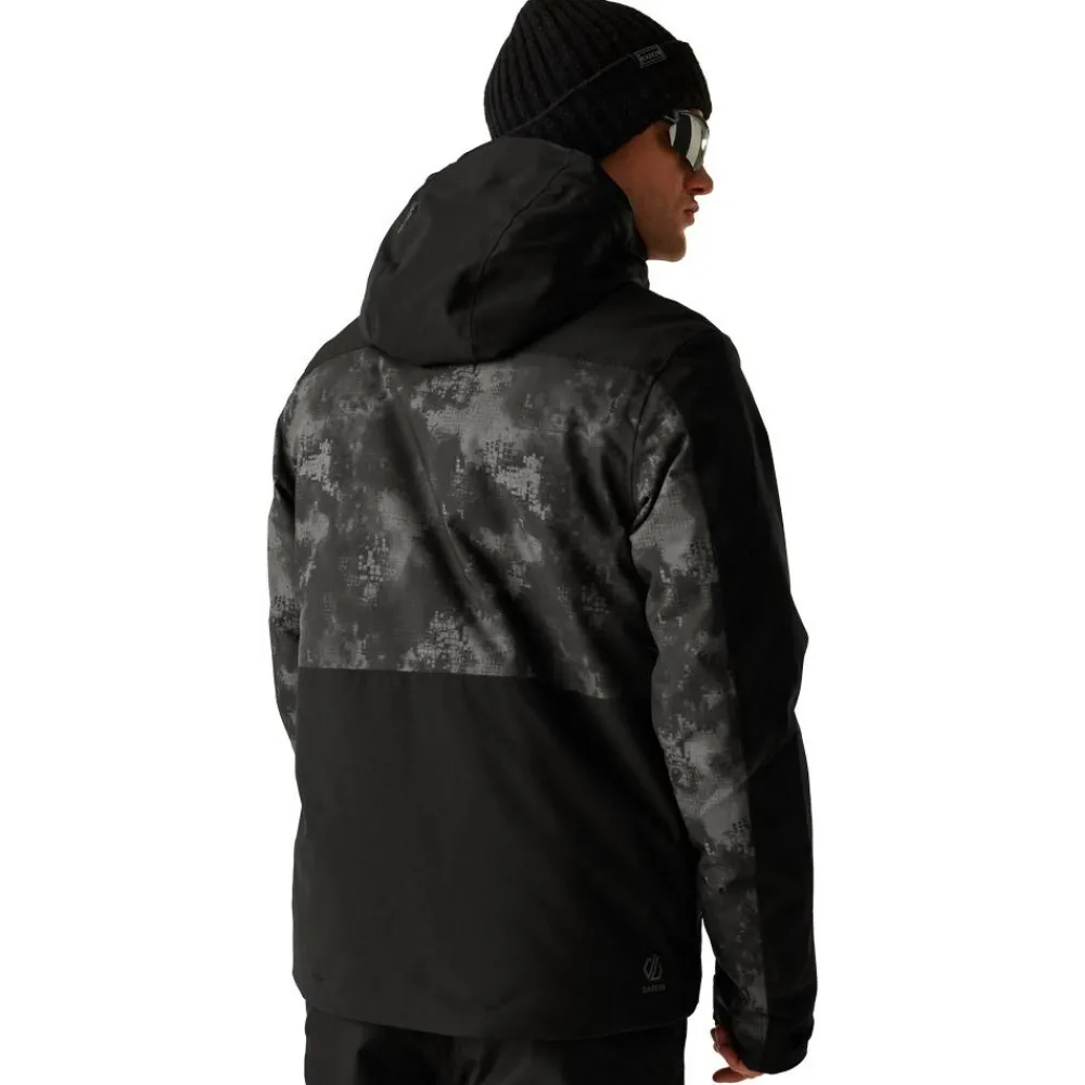 Veste De Ski|Veste De Ski Homme<DARE2B Blouson Ski Baseplate III Jacket Black Iron Gate Distressed Print