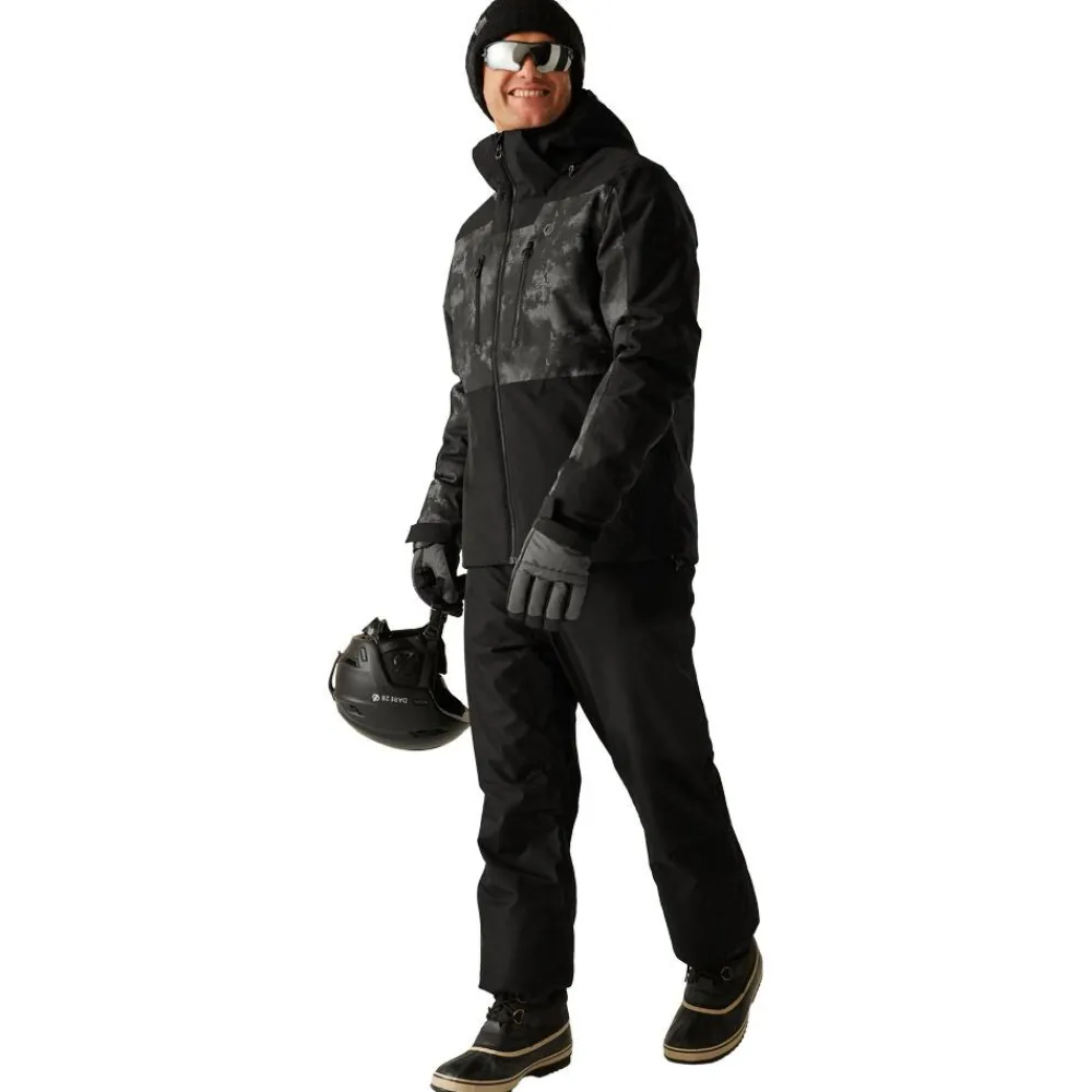 Veste De Ski|Veste De Ski Homme<DARE2B Blouson Ski Baseplate III Jacket Black Iron Gate Distressed Print