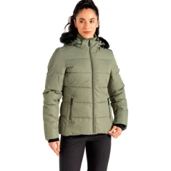 Hot Blouson Ski Glamorize V Jacket Olivine Green Femme Veste De Ski|Veste De Ski Femme