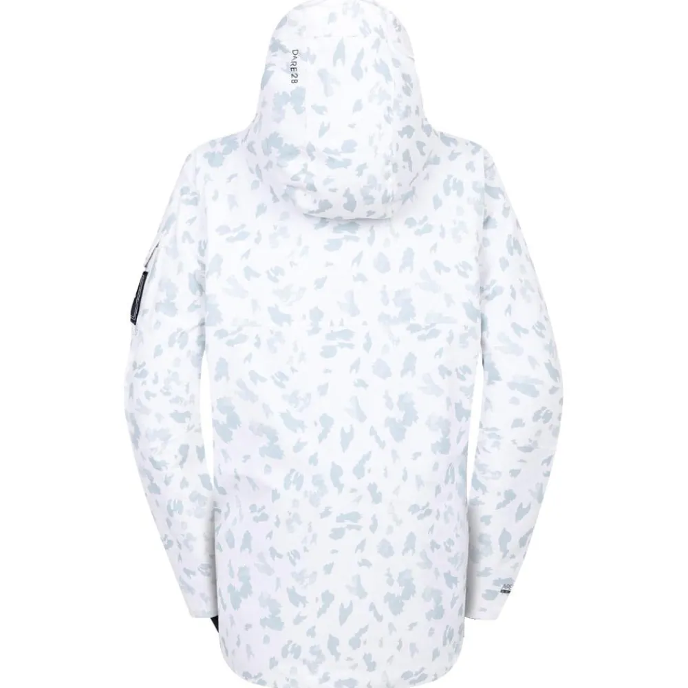 Veste De Ski Femme|Veste De Ski<DARE2B Blouson Ski Slide Out Overhead Jkt Blanc Dash Print