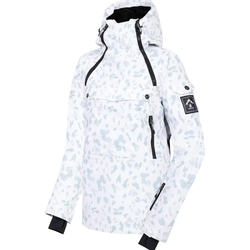 Veste De Ski Femme|Veste De Ski<DARE2B Blouson Ski Slide Out Overhead Jkt Blanc Dash Print