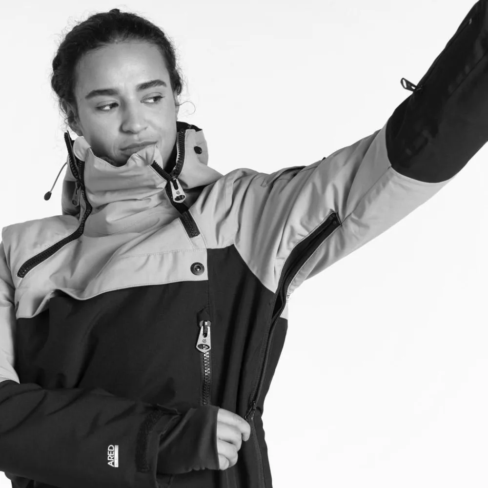 Veste De Ski Femme|Veste De Ski<DARE2B Blouson Ski Slide Out Overhead Jkt Blanc Dash Print