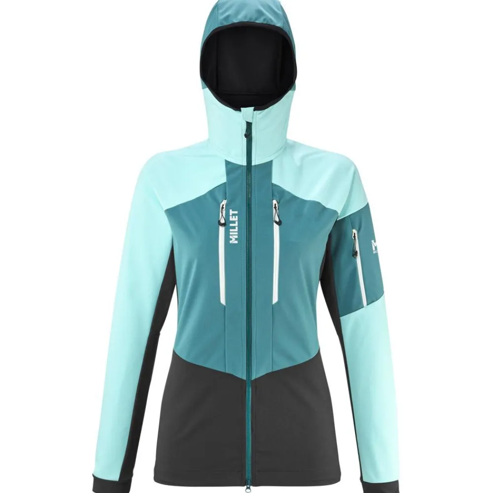 Veste De Ski Femme|Veste De Ski<Millet Blouson Ski White Shield Jkt W Black Aruba