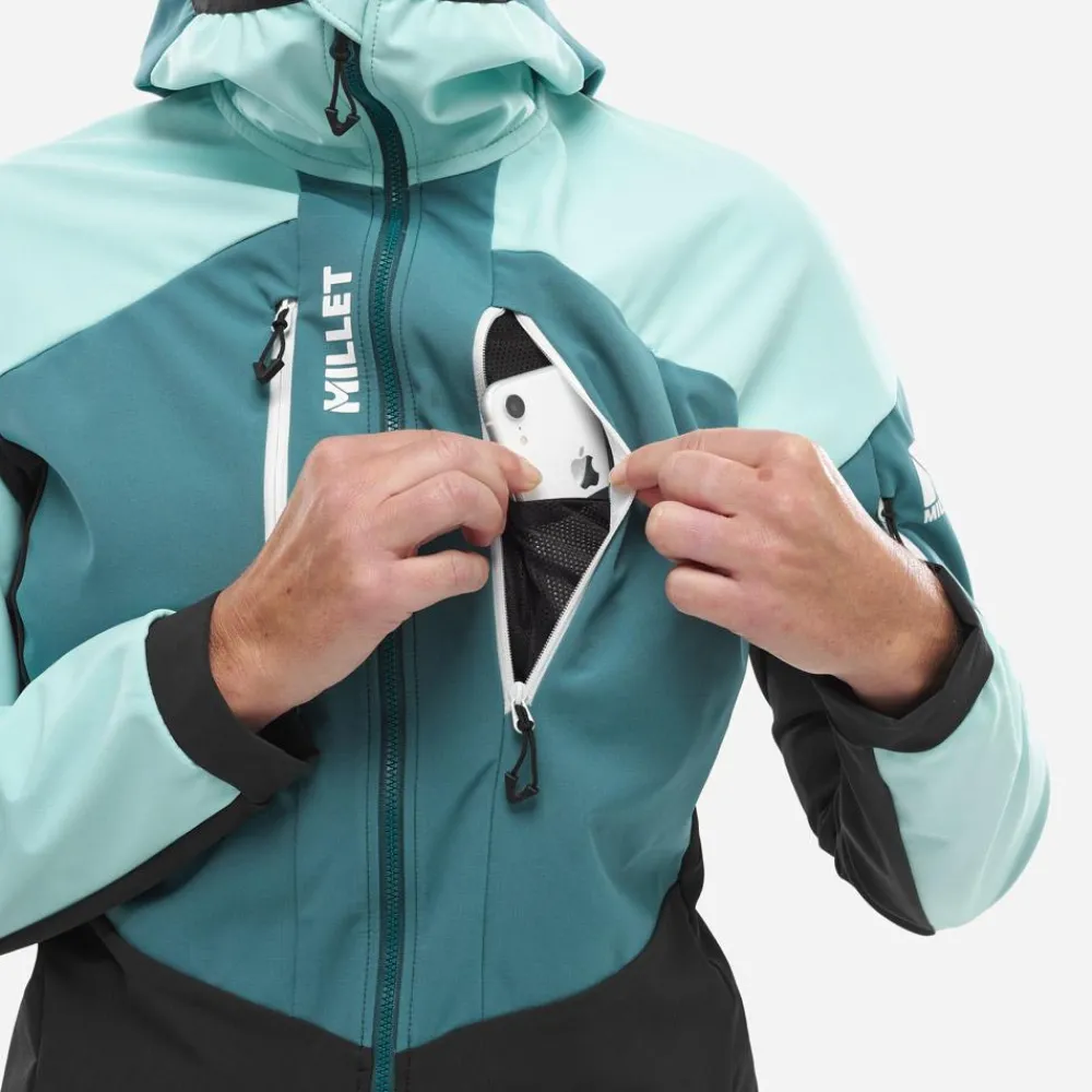 Veste De Ski Femme|Veste De Ski<Millet Blouson Ski White Shield Jkt W Black Aruba