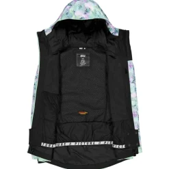Sale Blouson Ski Exa Textury Print Blurry Water Silt Green Femme Veste De Ski Femme|Veste De Ski