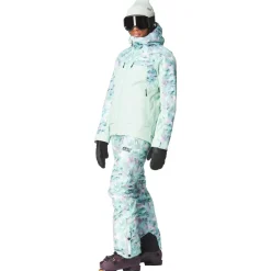 Sale Blouson Ski Exa Textury Print Blurry Water Silt Green Femme Veste De Ski Femme|Veste De Ski