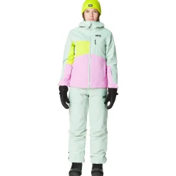 Veste De Ski Enfant|Veste De Ski<Picture Blouson Ski Kamelya Silt Green Orchid Acid