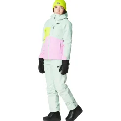 Veste De Ski Enfant|Veste De Ski<Picture Blouson Ski Kamelya Silt Green Orchid Acid
