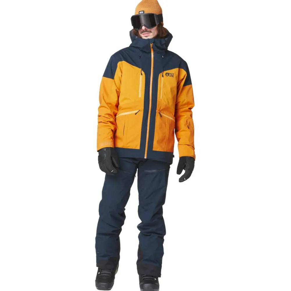Veste De Ski Homme|Veste De Ski<Picture Blouson Ski Naikoon Jacket Dark Blue Camel Honey