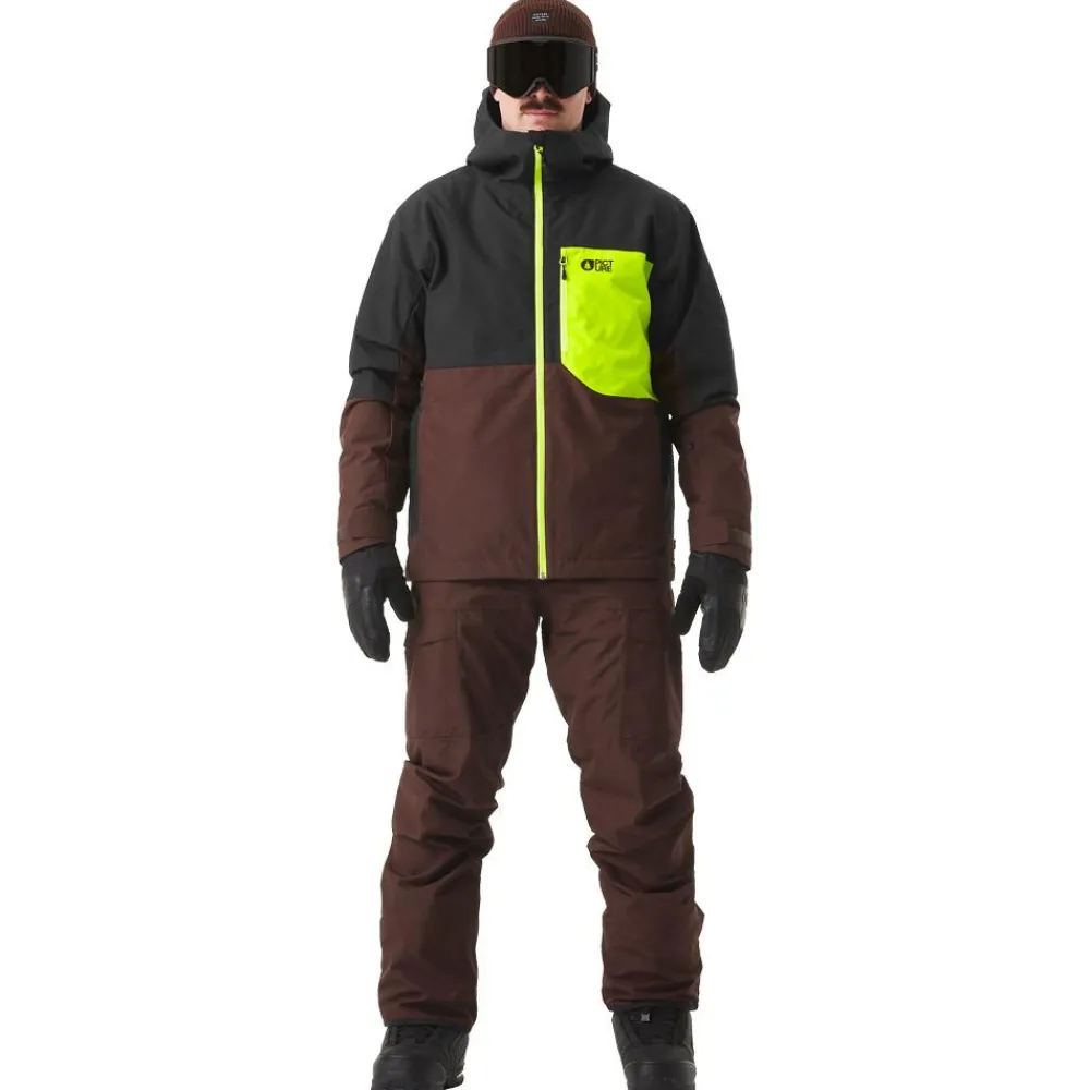Veste De Ski Homme|Veste De Ski<Picture Blouson Ski Nitric Chicory Coffe Lime Black