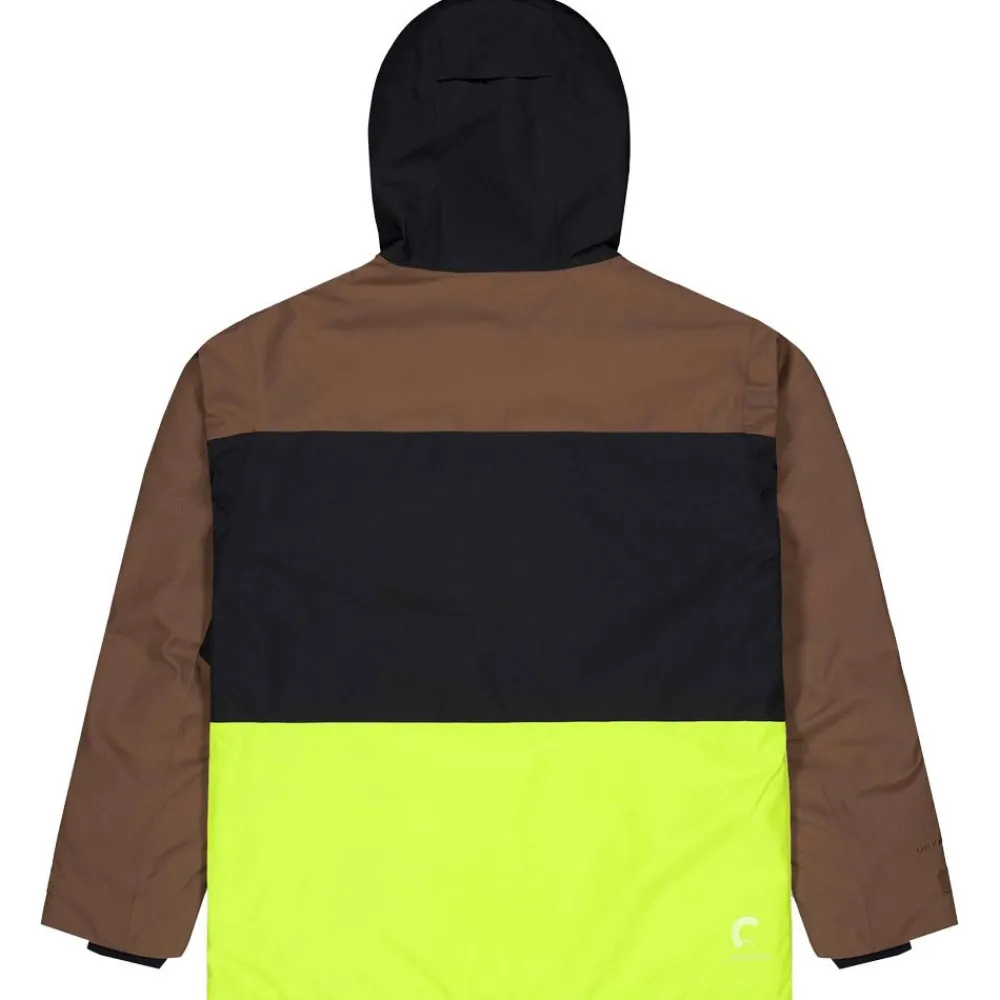 New Blouson Ski Object Jacket Cocoa Brown Black Acid Lime Homme Veste De Ski Homme|Veste De Ski