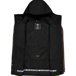 New Blouson Ski Object Jacket Cocoa Brown Black Acid Lime Homme Veste De Ski Homme|Veste De Ski