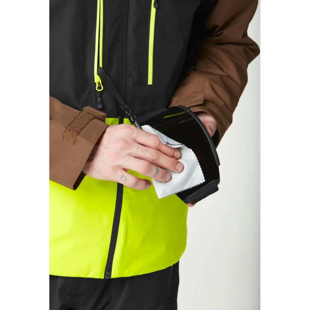 New Blouson Ski Object Jacket Cocoa Brown Black Acid Lime Homme Veste De Ski Homme|Veste De Ski
