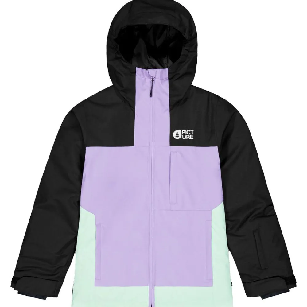 Veste De Ski Enfant|Veste De Ski<Picture Blouson Ski Seady Blk Paisley Purple Siltgr