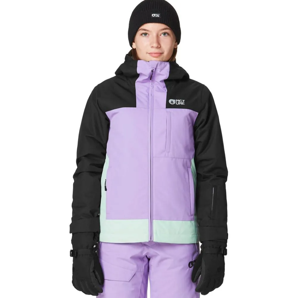 Veste De Ski Enfant|Veste De Ski<Picture Blouson Ski Seady Blk Paisley Purple Siltgr