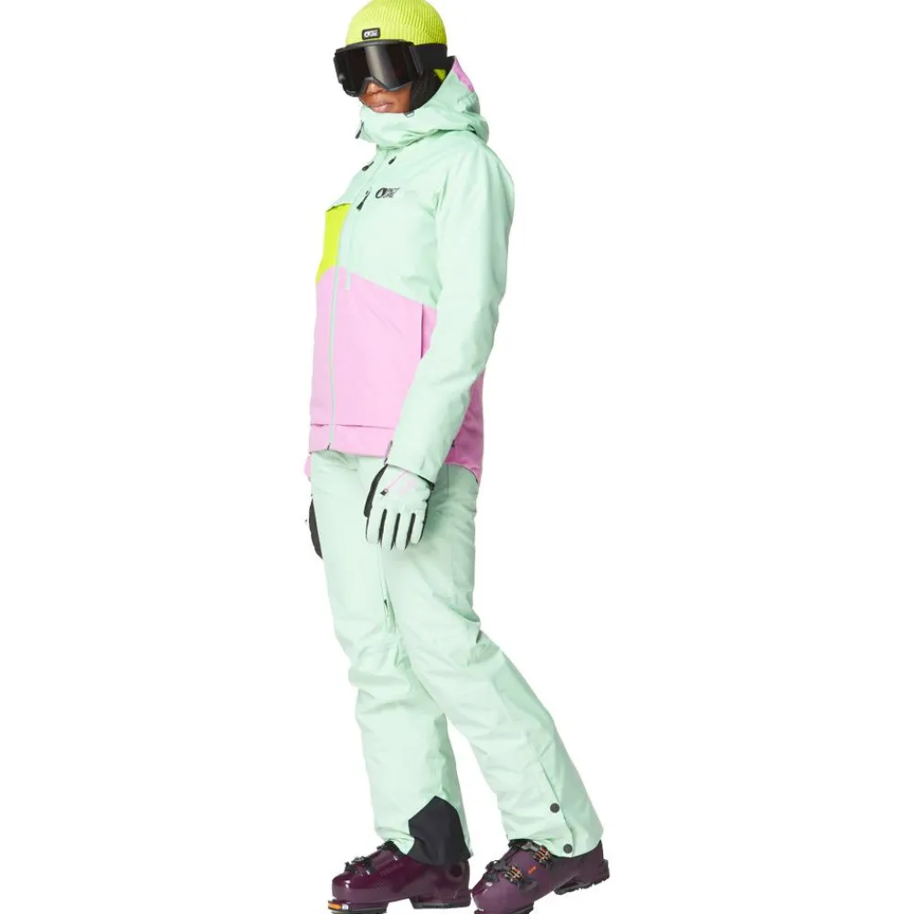 Blouson Ski Seen Silt Green Acid Lime Femme Veste De Ski Femme|Veste De Ski