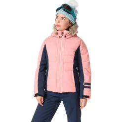 Outlet Blouson Ski Girl Polydown Jkt Cooper Pink Enfant Veste De Ski Enfant|Veste De Ski