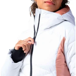 Discount Blouson Ski W Courbe White Femme Veste De Ski Femme|Veste De Ski