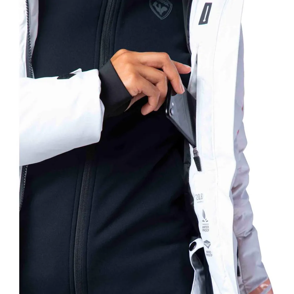 Discount Blouson Ski W Courbe White Femme Veste De Ski Femme|Veste De Ski