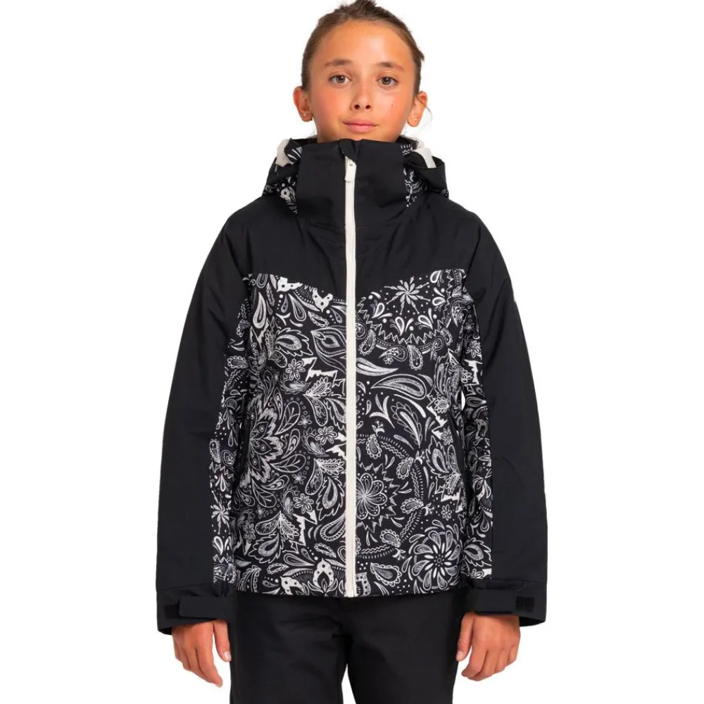 Outlet Blouson Ski Free Jet Block Girl True Black Bandanas Enfant Veste De Ski Enfant|Veste De Ski
