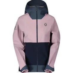 Veste De Ski Femme|Veste De Ski<Scott Blouson Ski W's Dryospun 3L Remix Jacket Metal Blue Cloud Pink