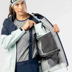 Blouson Ski W's Explorair 3L Jacket Fresh Green Dark Blue Femme Veste De Ski Femme|Veste De Ski