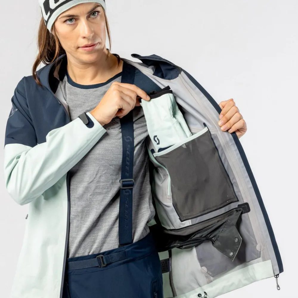 Blouson Ski W's Explorair 3L Jacket Fresh Green Dark Blue Femme Veste De Ski Femme|Veste De Ski