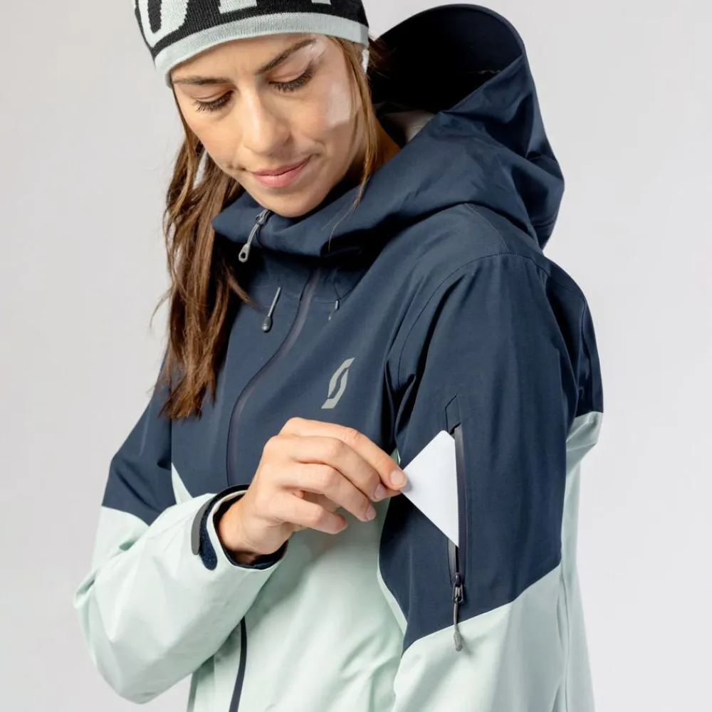 Blouson Ski W's Explorair 3L Jacket Fresh Green Dark Blue Femme Veste De Ski Femme|Veste De Ski