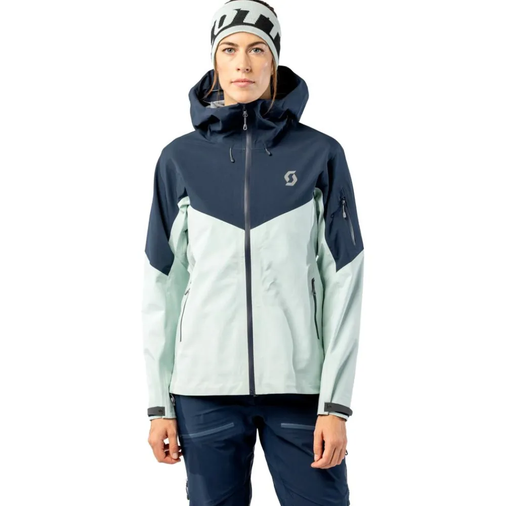 Blouson Ski W's Explorair 3L Jacket Fresh Green Dark Blue Femme Veste De Ski Femme|Veste De Ski