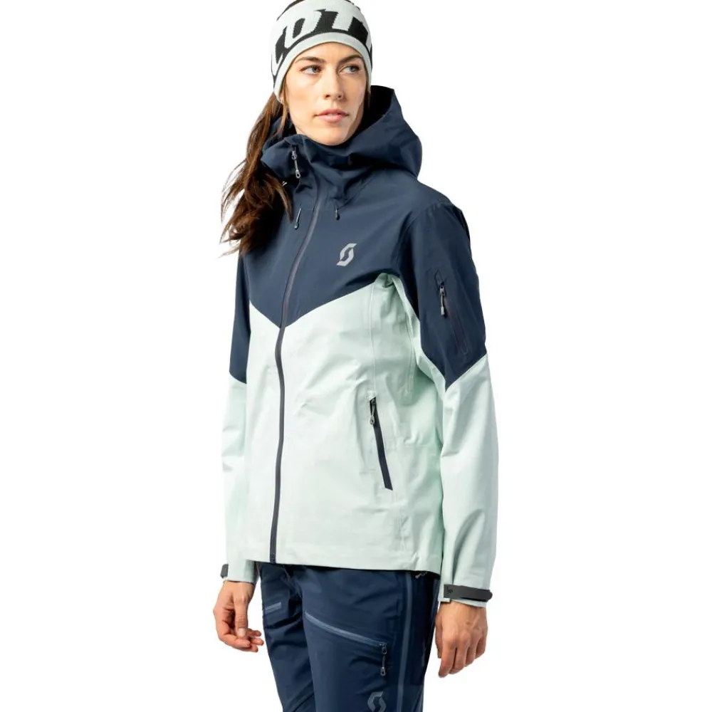 Blouson Ski W's Explorair 3L Jacket Fresh Green Dark Blue Femme Veste De Ski Femme|Veste De Ski