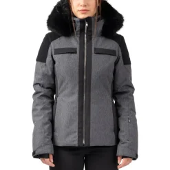 Hot Blouson Ski Kenata Noir Denim Femme Veste De Ski Femme|Veste De Ski