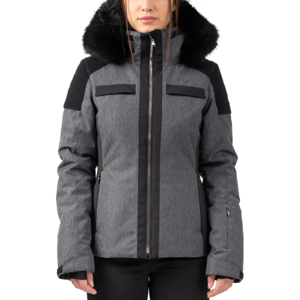 Hot Blouson Ski Kenata Noir Denim Femme Veste De Ski Femme|Veste De Ski