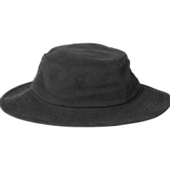 Hot Bob Search Canvas Wide Brim Hat Black Casquettes