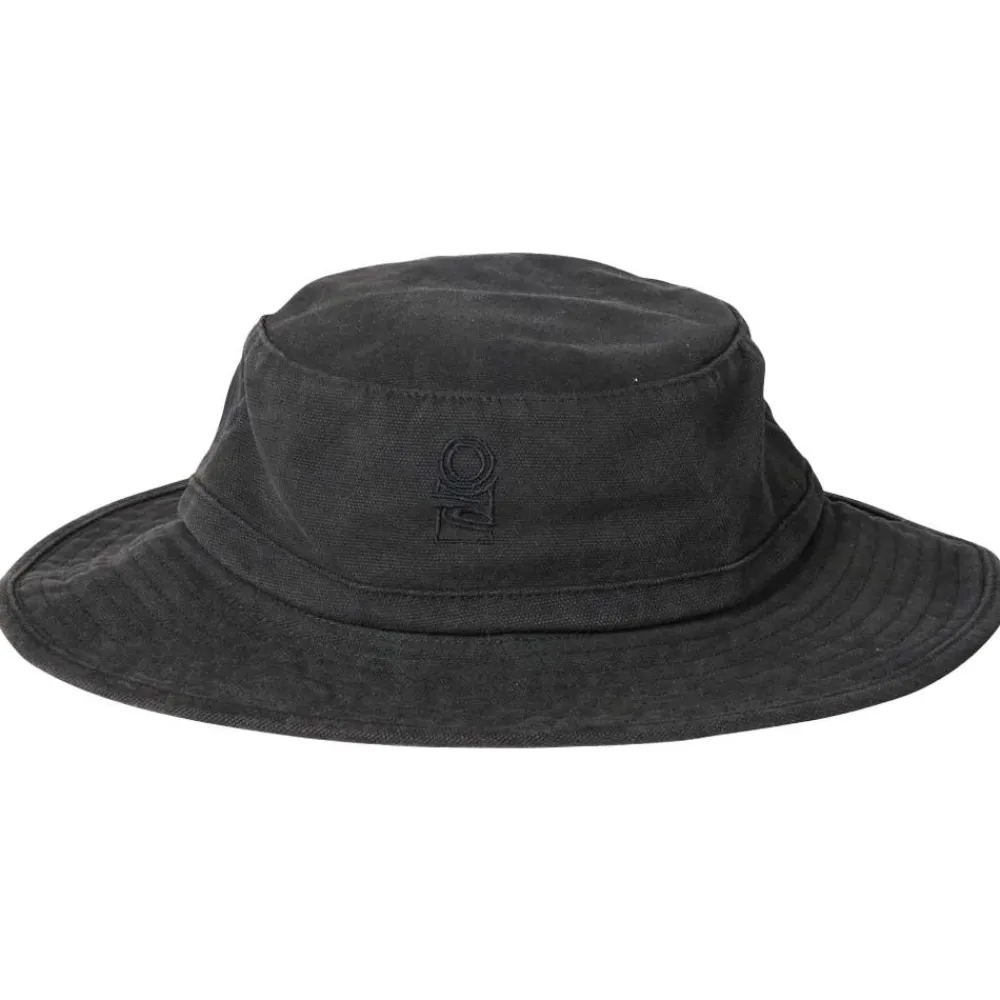 Hot Bob Search Canvas Wide Brim Hat Black Casquettes