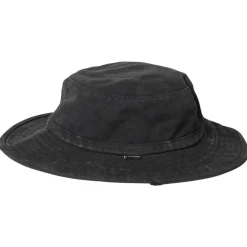 Hot Bob Search Canvas Wide Brim Hat Black Casquettes