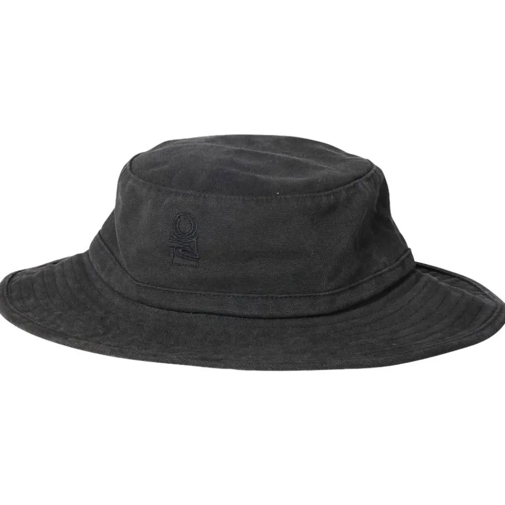 Hot Bob Search Canvas Wide Brim Hat Black Casquettes