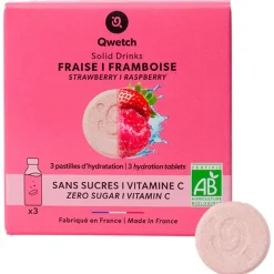 Entrainement|Boisson Énergétique<Qwetch Boisson Solid Drinks Bio (x3) Fraise & Framboise