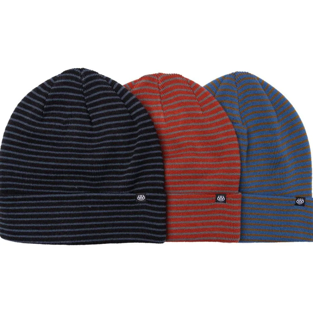 Bonnet Et Bandeau<686 Bonnet Small Stripes Beanie 3-Pack Assorted